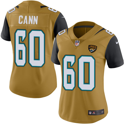 Women's Limited A. J. Cann Nike Jersey Gold - #60 Rush NFL Jacksonville Jaguars